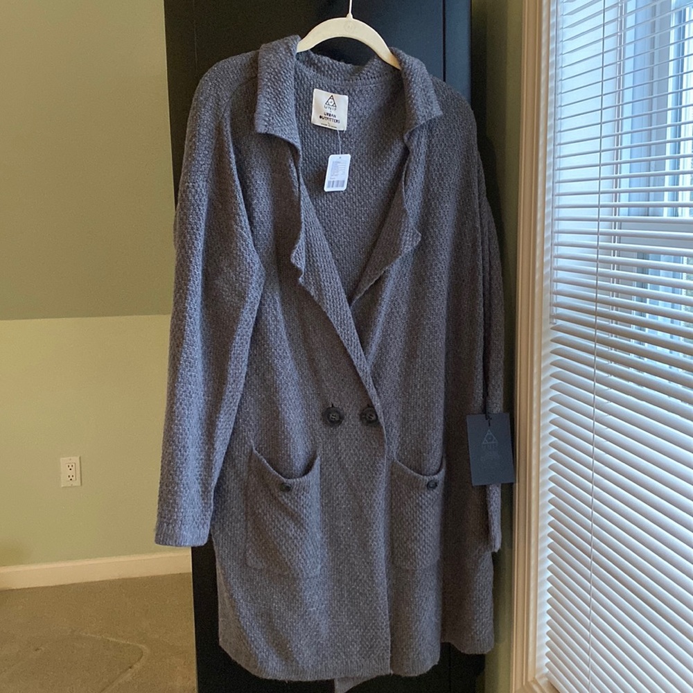 UNIF X Urban Outfitters oversized gray cardigan size large